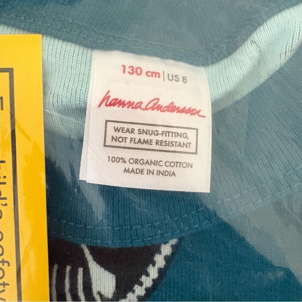 NWT Hanna Andersson Skeleton Dinosaur Organic Pajama Set Size 130 - Picture 5 of 5